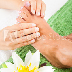Woman Feet Undergoing Massage