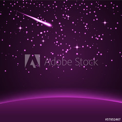 Hintergrund, Sterne, Sternschnuppe, Nachthimmel, Himmel, Violett