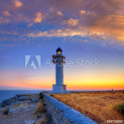 Formentera sunset in Barbaria cape lighthouse