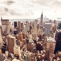 Manhattan skyline aerial view