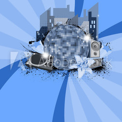 City music party background