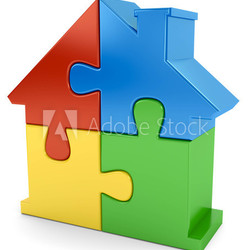 Puzzlehaus bunt