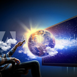 Young man with click