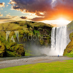 Iceland, waterfall - Skogafoss