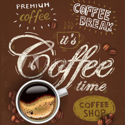 Vector poster cup of coffee