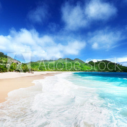 beach at Mahe island, Seychelles
