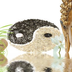 composition zen, bouddha, bambou et yin yang