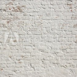 White grunge brick wall background