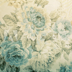 Vintage wallpaper with blue floral victorian pattern