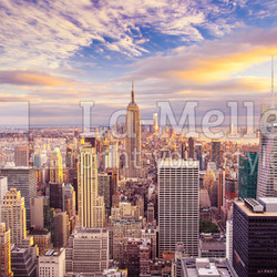 Sunset view of New York City