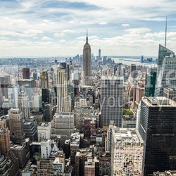 New York City Manhattan midtown buildings skyline view