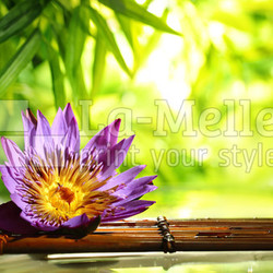 Spa still life with lotus float on water