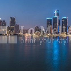 Detroit at night
