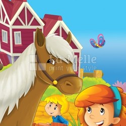 The farm illustration for kids