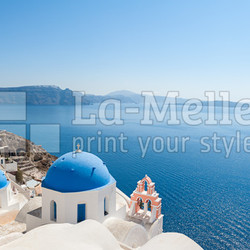 Church domes in Oia Santorini