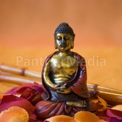 buddha with flowers