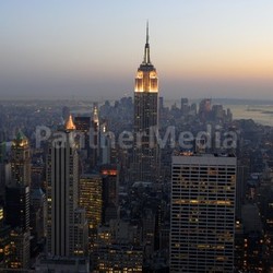 manhattan at dusk