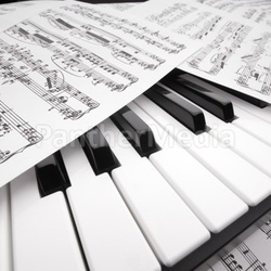 Piano and sheet music