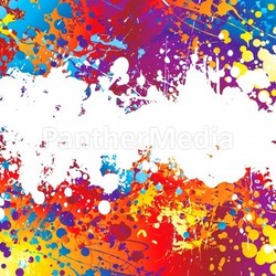 ink splat rainbow white