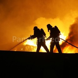firefighters in action