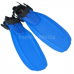blue diving fins