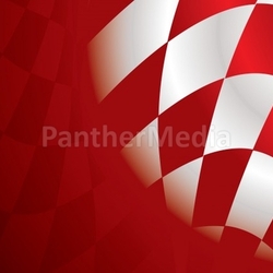 checkered corner red