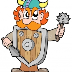 Angry viking warrior