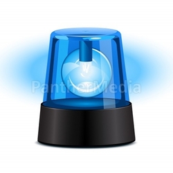 Blue flashing light