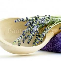 sauna utensils with lavender