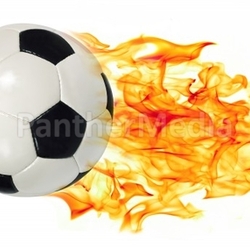 Soccer ball in flames