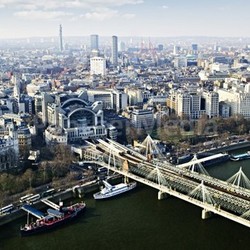 Hungerford Bridge seen from London Eye