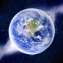 Planet earth view illustration