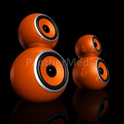 orange speaker balls