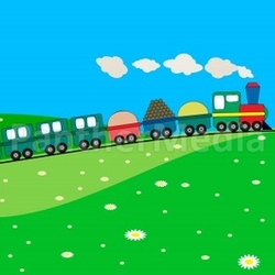 cartoon train