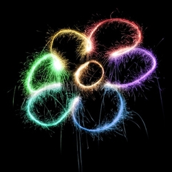 color flower sparkler