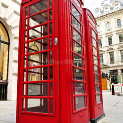 Telephone boxes in London