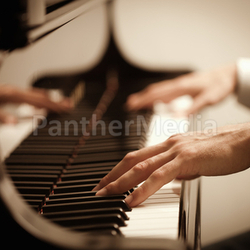 man playing piano