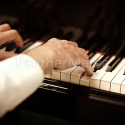 man playing piano
