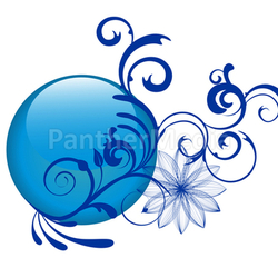 floral glass button