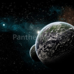 Sunrise behind the earth