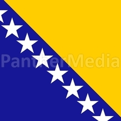 The national flag of Bosnia and Herzegovina