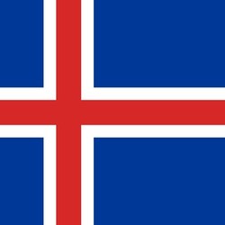 The national flag of Iceland