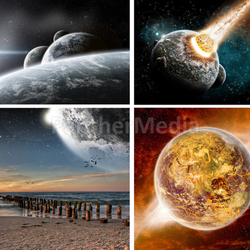Collection of 4 planet background