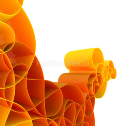 abstract and colored 3d shapes on white background