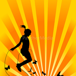girl with skipping rope