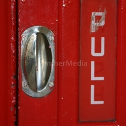 old english phone booth - pull