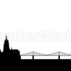 frankfurt silhouette abstract