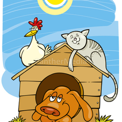 Happy farm animals