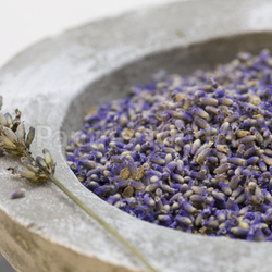 wellness care products with lavender seeds