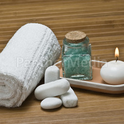Candle in the spa.